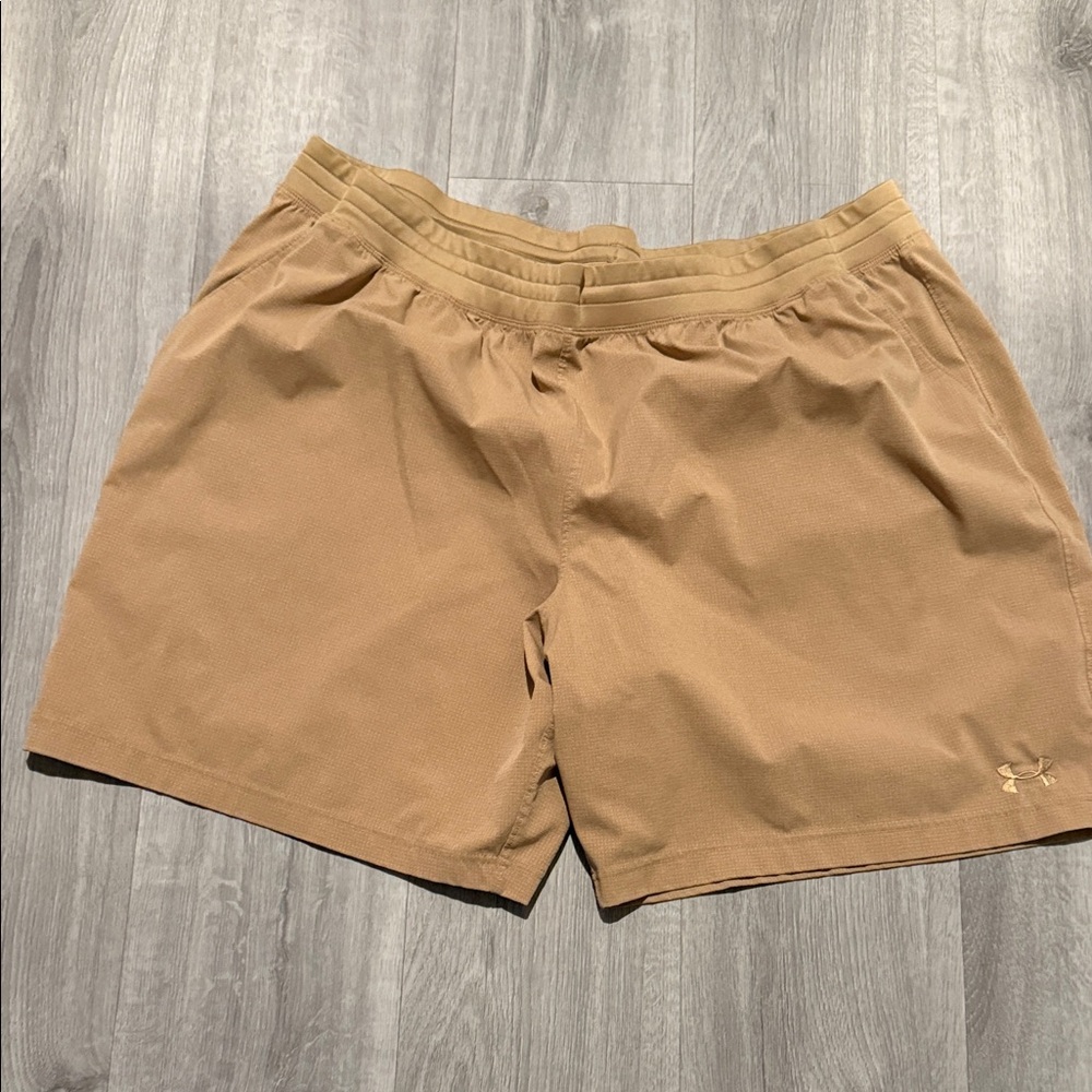Under Armour Men's Athletic Tan Shorts